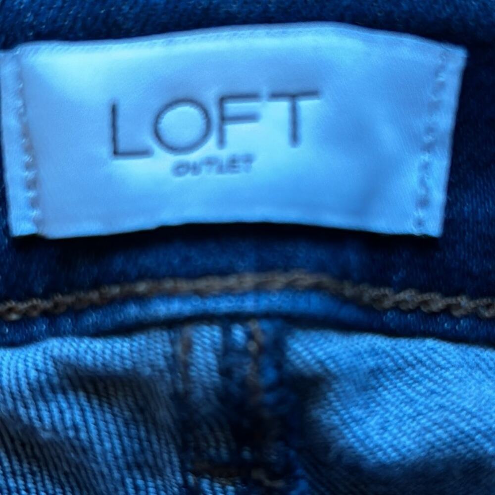 LOFT Outlet Curvy‎ Skinny Dark Wash Jeans Size 6 - Picture 5 of 7